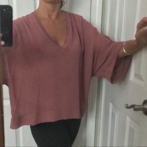 Zara Woman Dusty Rose Layered Top-Sz S-NWT